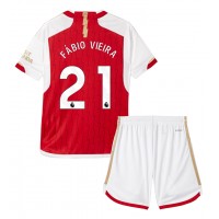 Arsenal Fabio Vieira #21 Hjemmedraktsett Barn 2023-24 Kortermet (+ Korte bukser)